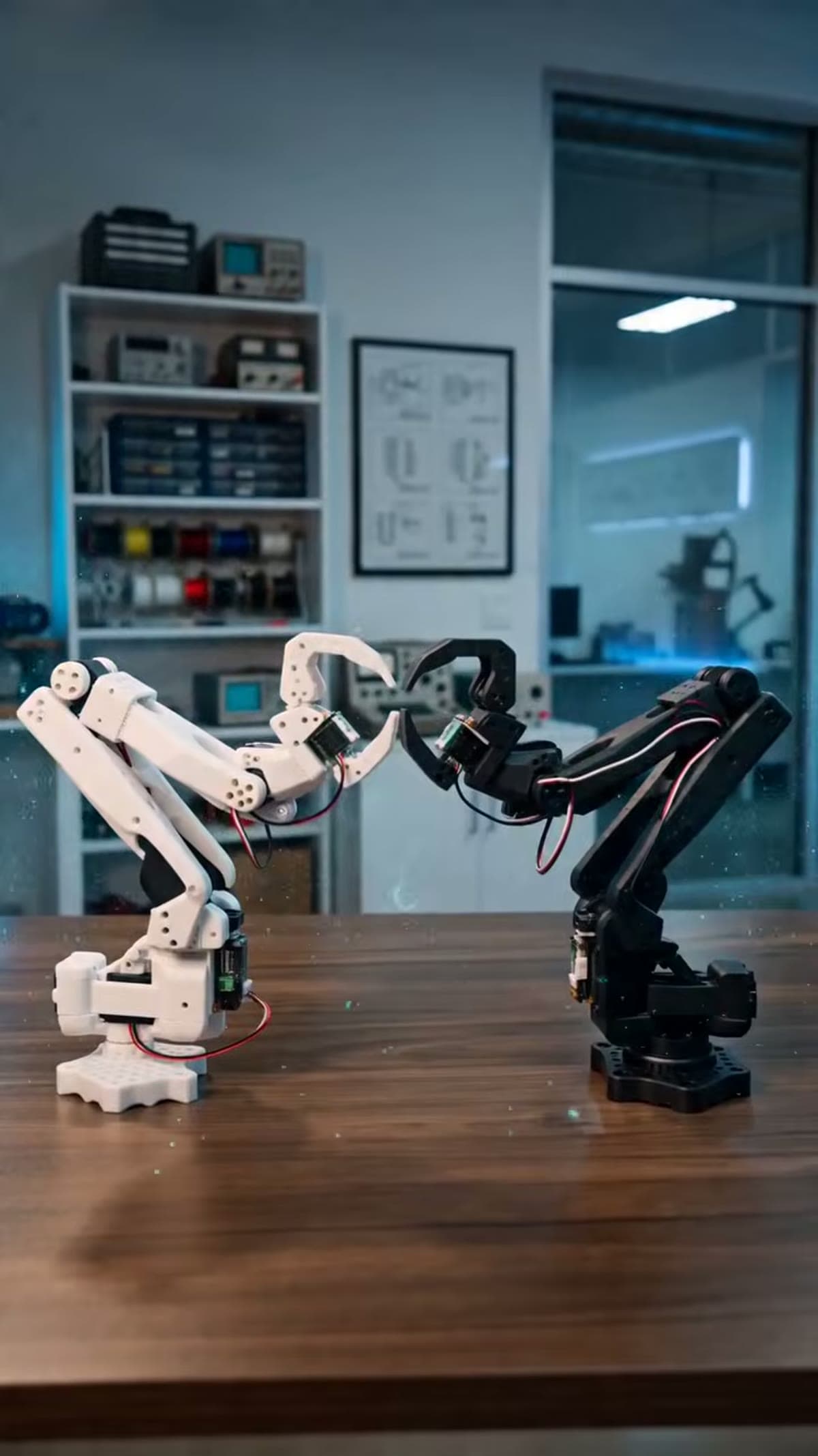 Teleoperated Robot Arm Pair — LeRobot AI Imitation Learning | Robo Kits - video