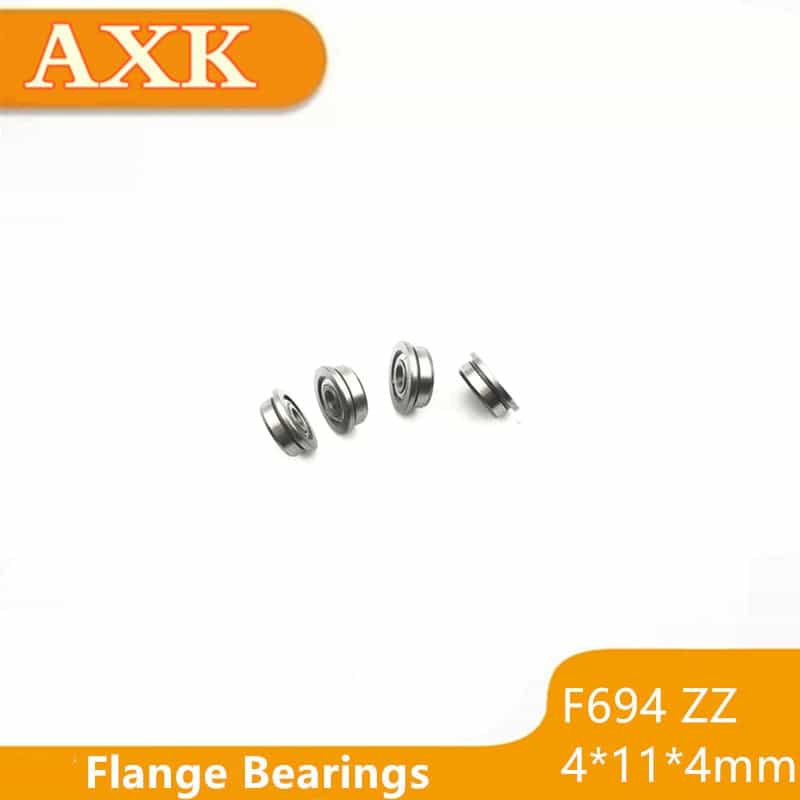 F694zz Flange Bearing 4x11x4 Mm Abec-3 ( 10 ) Flanged F694 Zz 4*11*12.5*4*1 Mmball Bearings